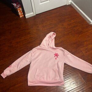 Pink Palm Puff Hoodie